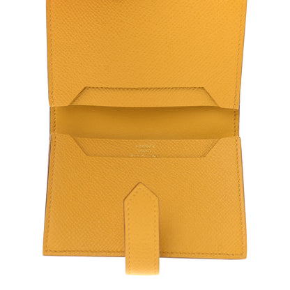 Hermes Epsom Bearn Card Holder Wallet Jaune Ambre 6 of 8