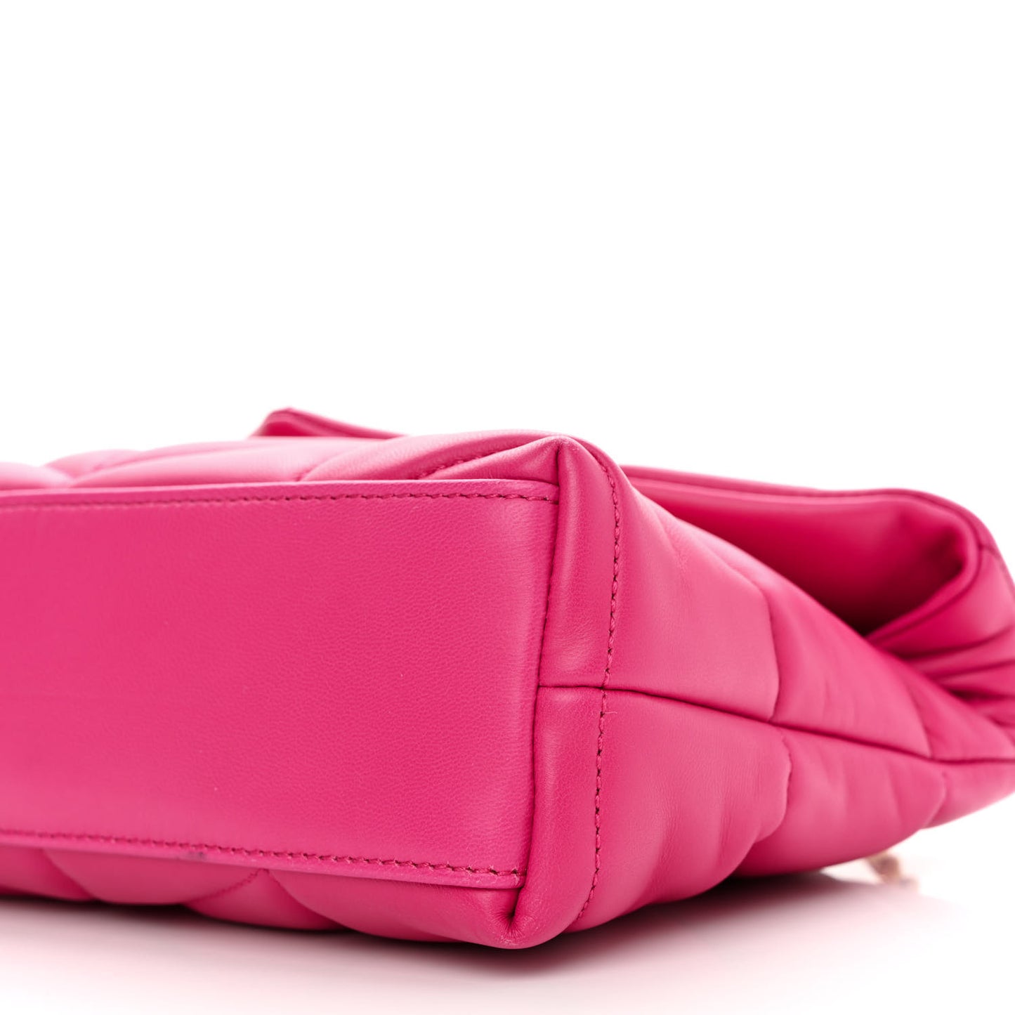 Lambskin Quilted Toy Loulou Puffer Monogram Chain Satchel Bubblegum