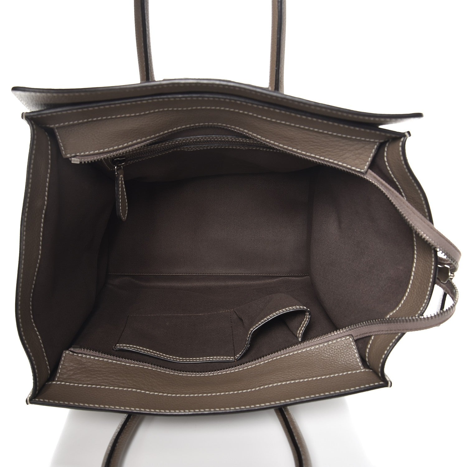 Celine Drummed Calfskin Mini Luggage Souris 5 of 11