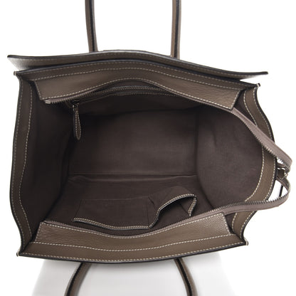 Celine Drummed Calfskin Mini Luggage Souris 5 of 11