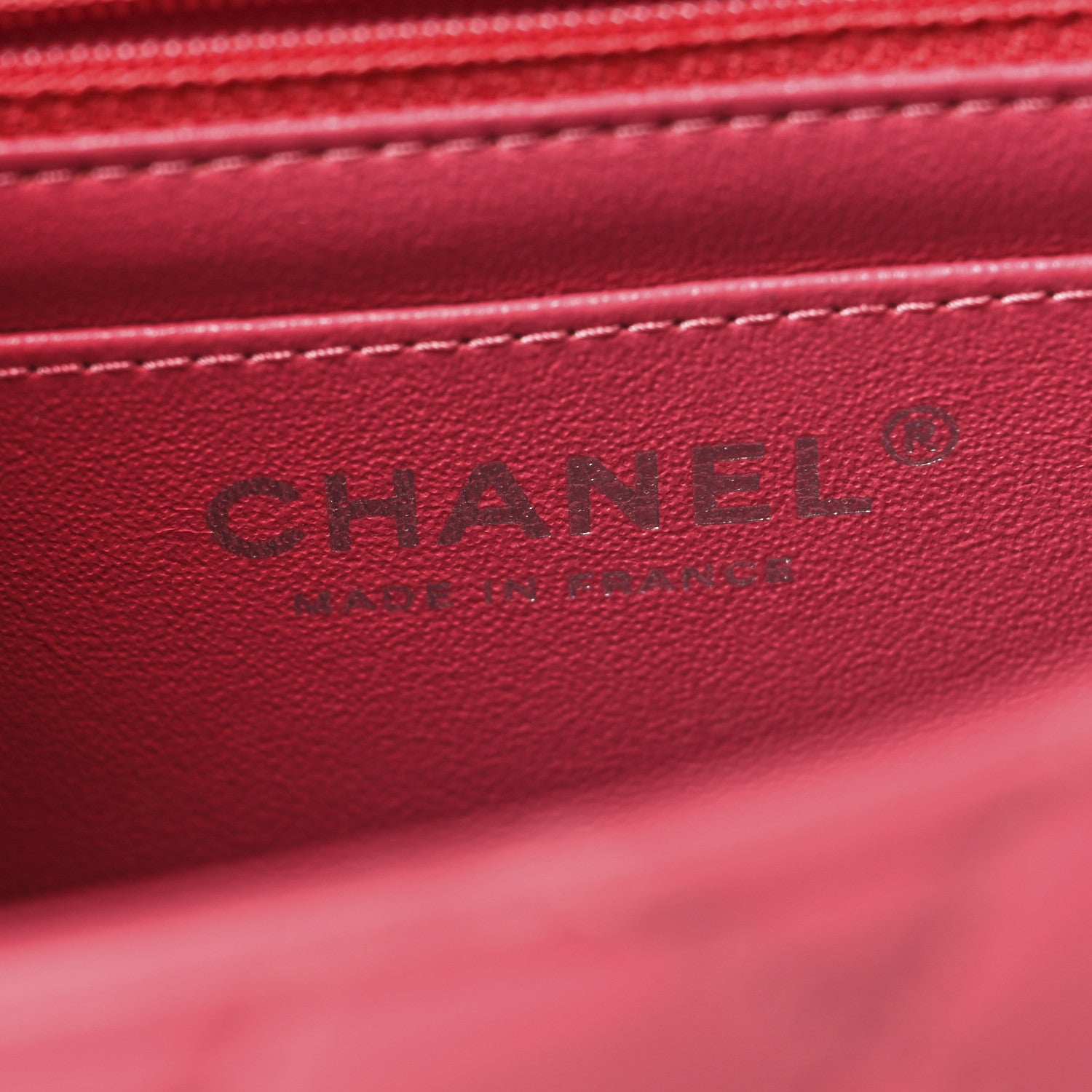 Chanel Lambskin Quilted Mini Square Flap Dark Pink 6 of 10