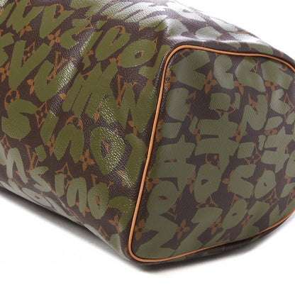 Louis Vuitton Monogram Graffiti Speedy 30 Kaki 4 of 10
