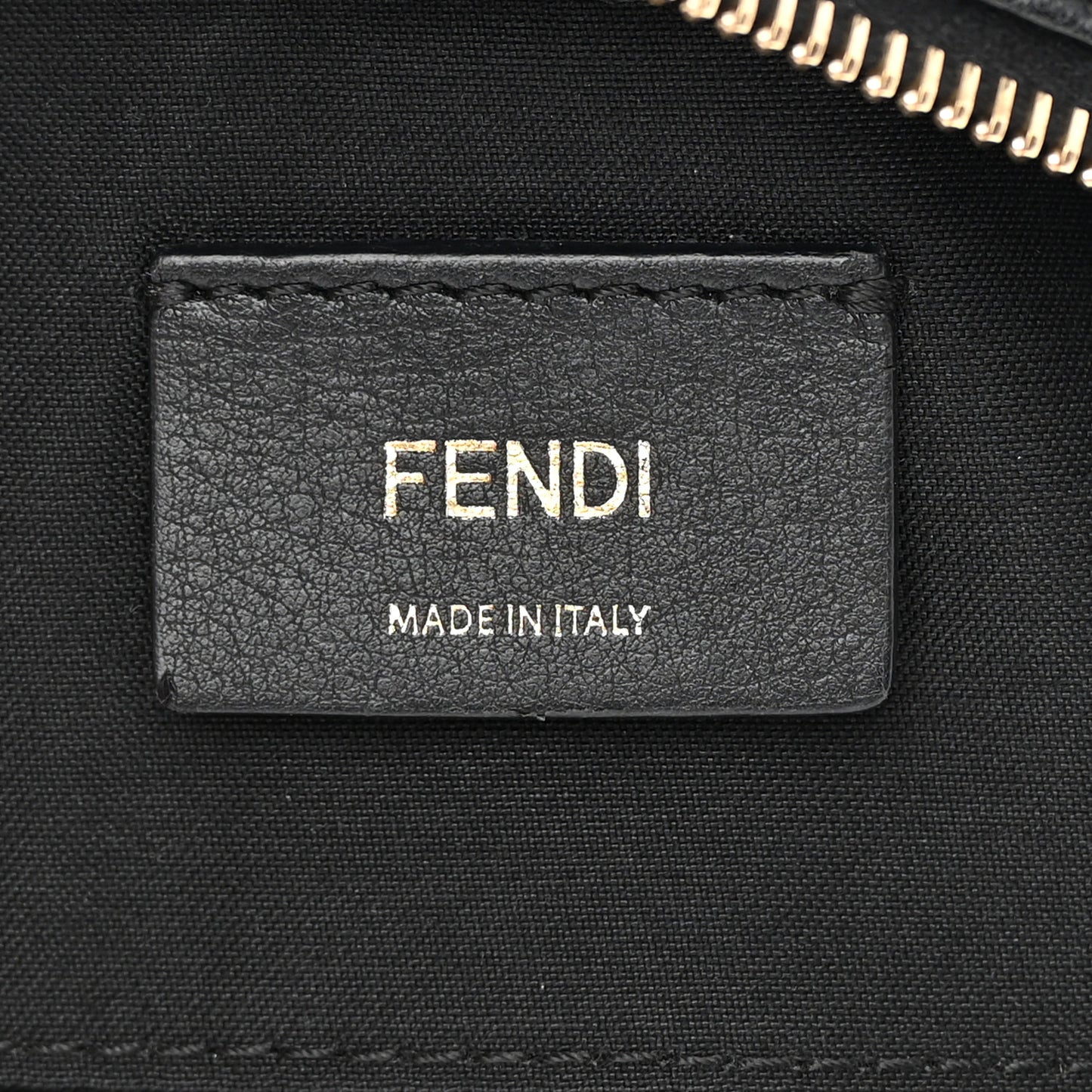 Vitello Century F is Fendi Bi-Color FF 1974 Embossed Camera Case Maya Black