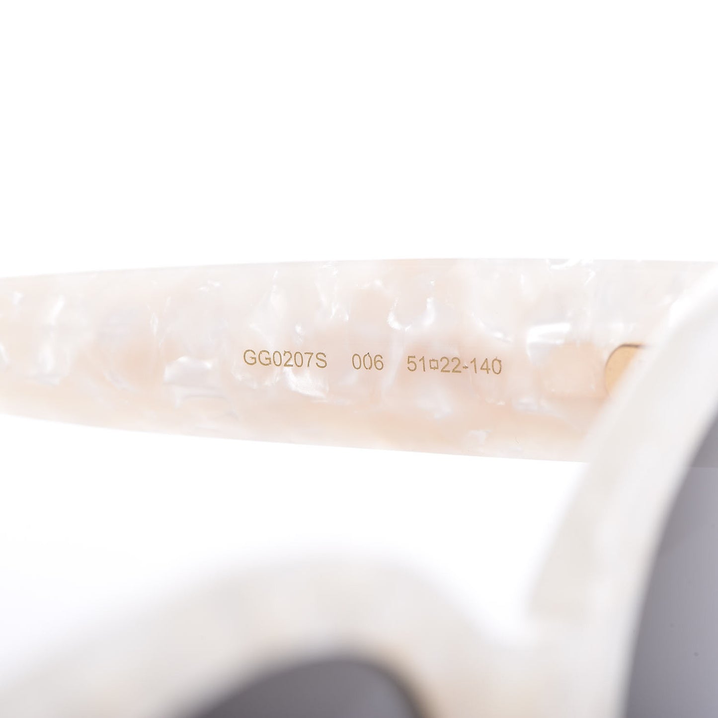 Round Frame GG Star Sunglasses GG0207S White