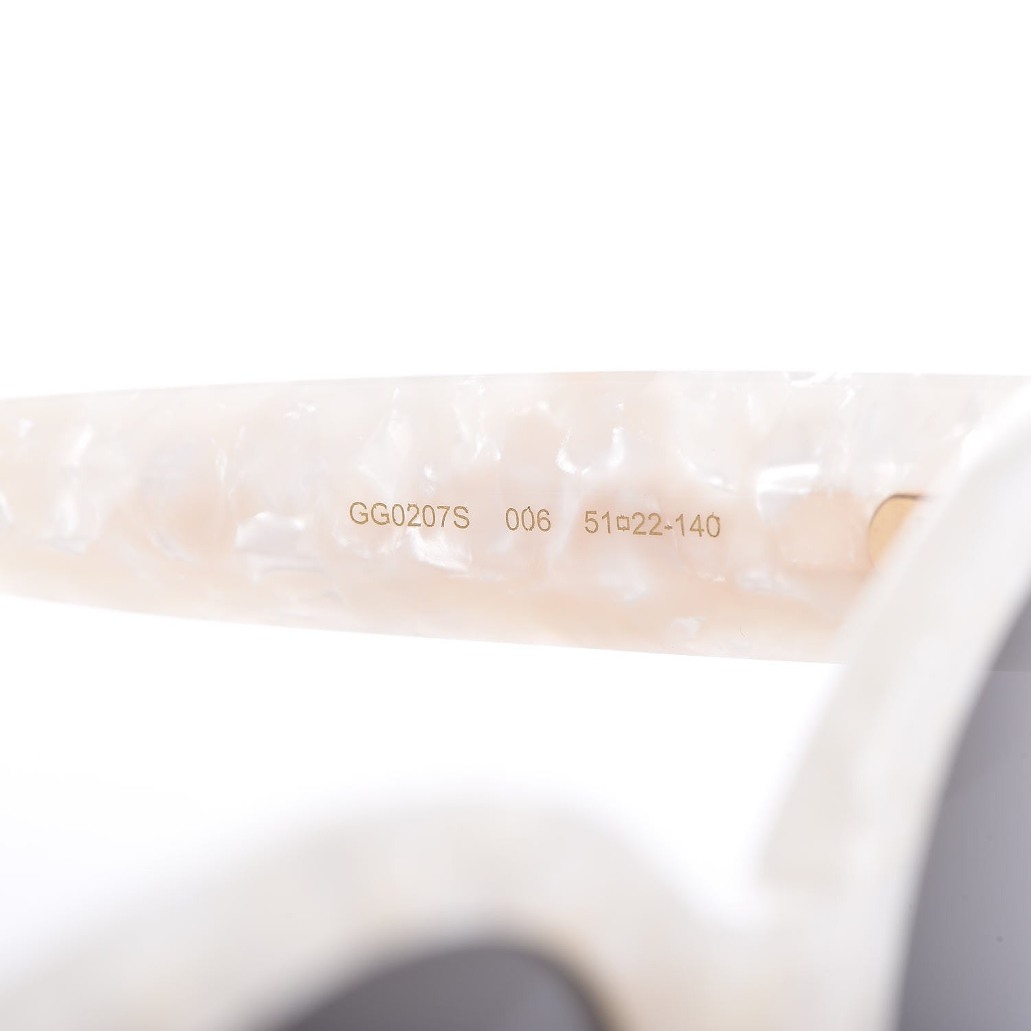 Gucci Round Frame GG Star Sunglasses GG0207S White 5 of 8