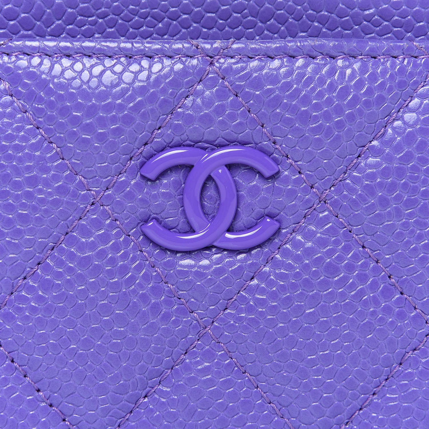Chanel Caviar Quilted Incognito Card Holder Purple 9 of 14
