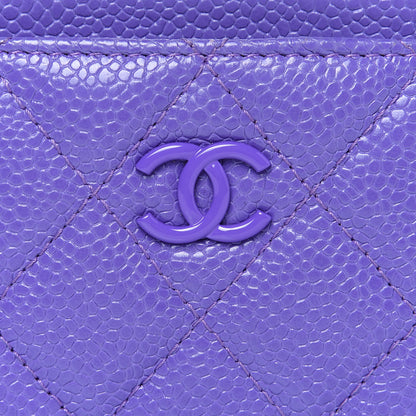 Chanel Caviar Quilted Incognito Card Holder Purple 9 of 14