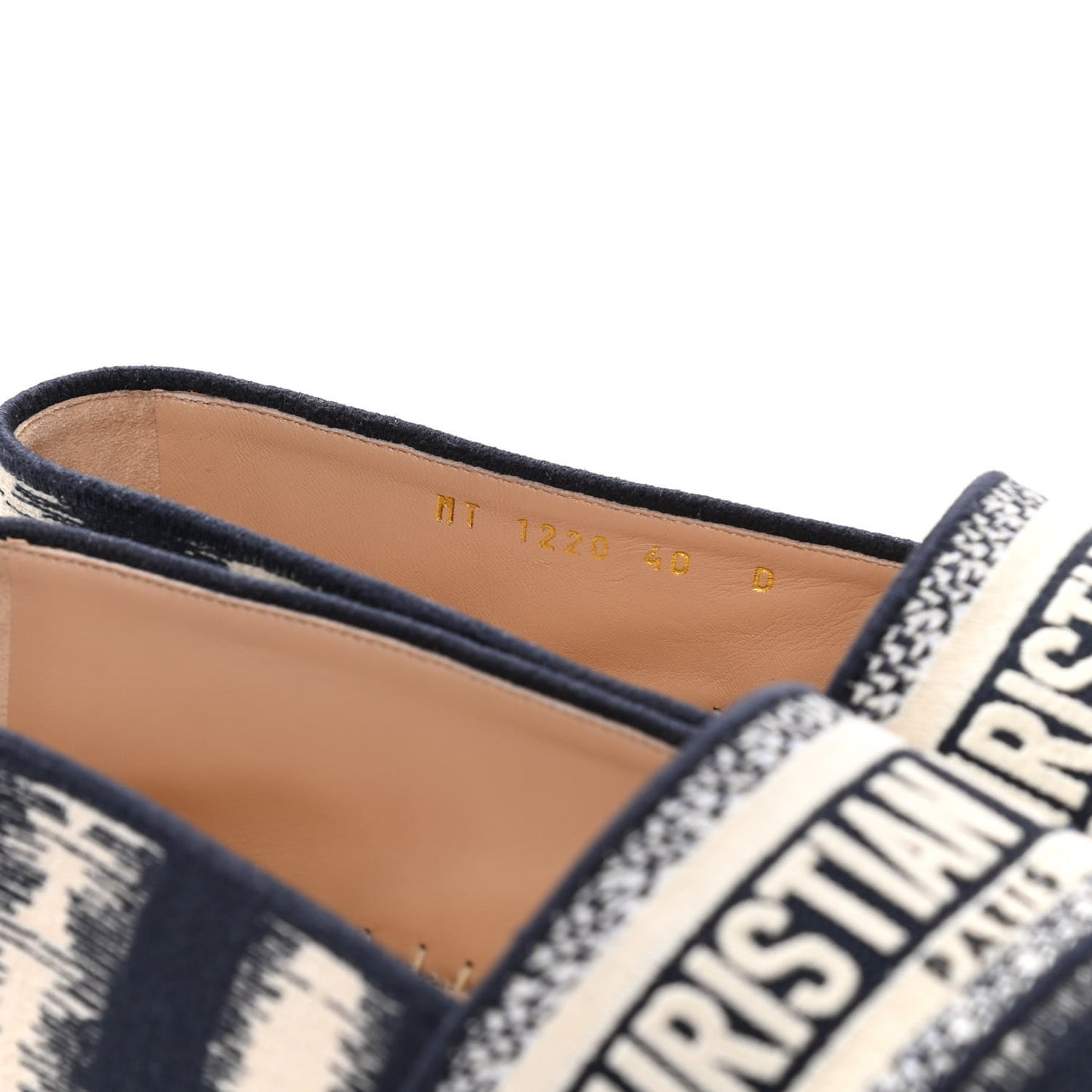 Cotton D-Stripes Embroidered Granville 15mm Espadrilles 40 Deep Blue
