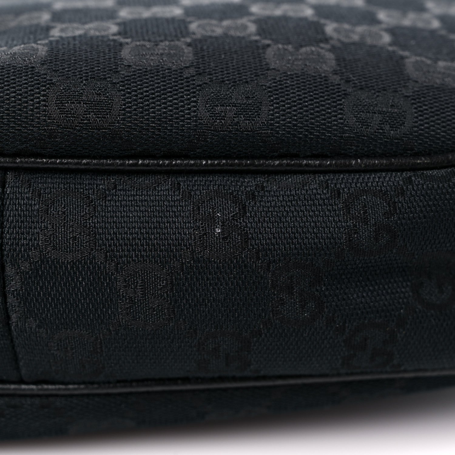 Gucci Monogram Medium Half Moon Hobo Black 10 of 13