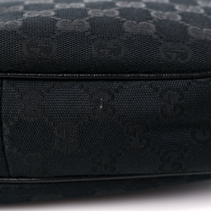 Gucci Monogram Medium Half Moon Hobo Black 10 of 13