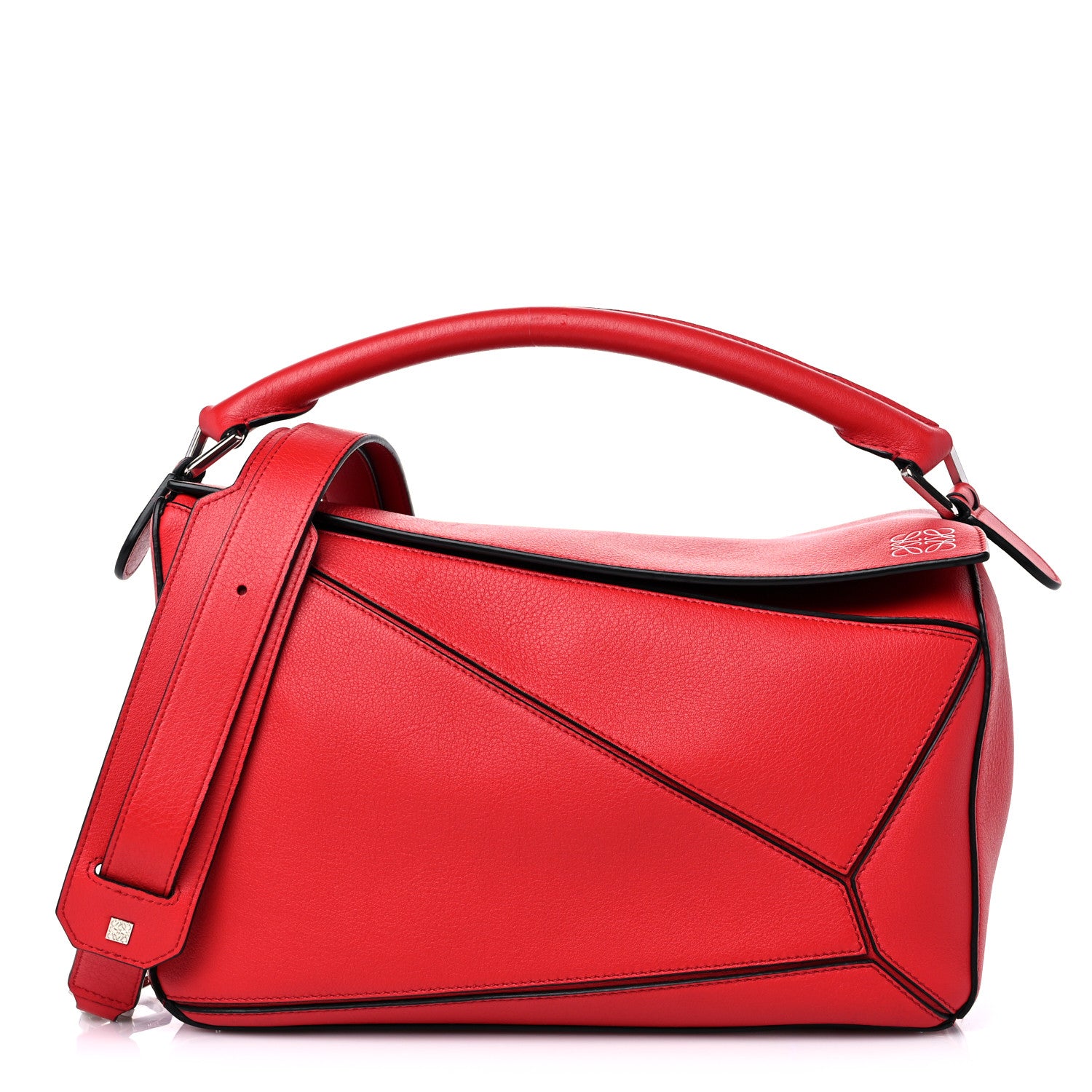Loewe Calfskin Medium Puzzle Bag Scarlet 1 of 12