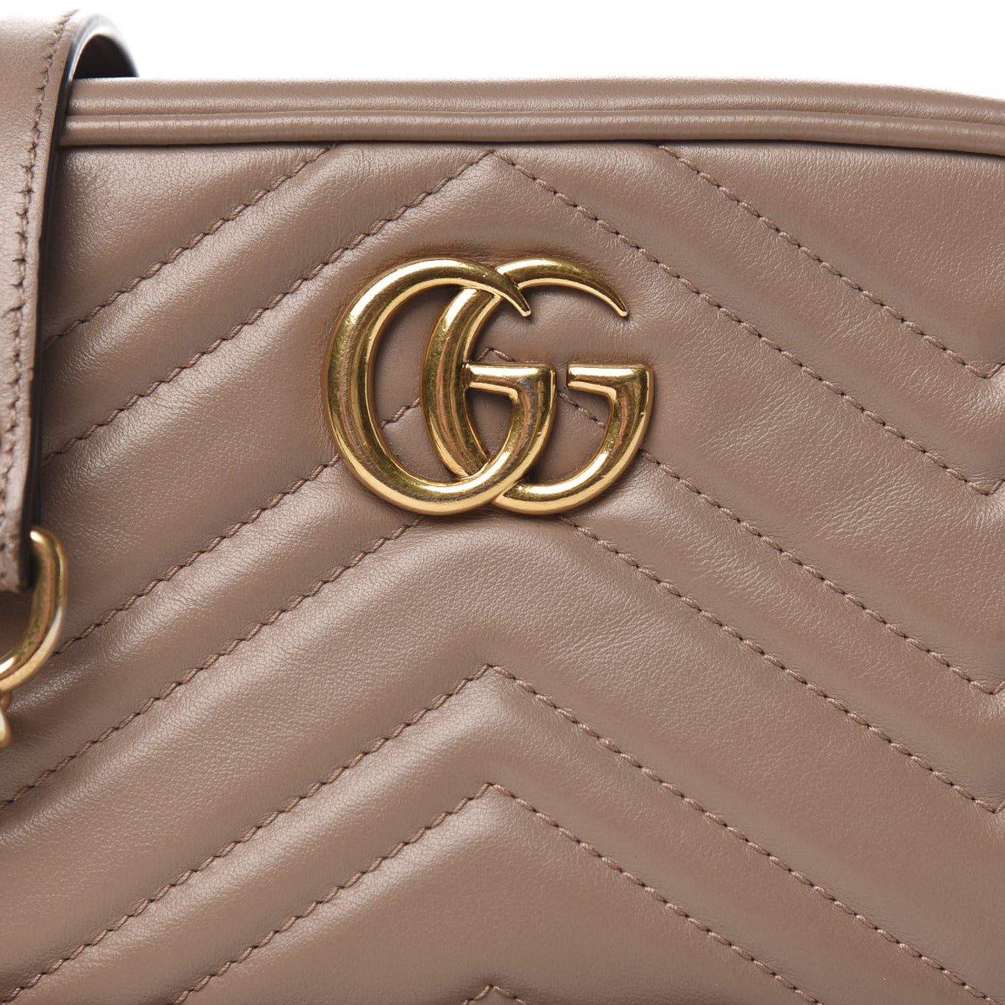 Calfskin Matelasse Mini GG Marmont Chain Shoulder Bag Porcelain Rose