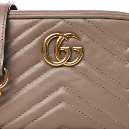 Gucci Calfskin Matelasse Mini GG Marmont Chain Shoulder Bag Porcelain Rose 9 of 9