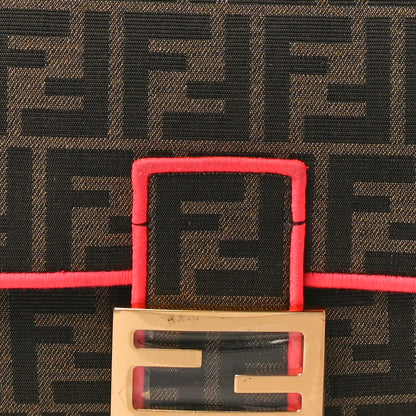 Fendi Fabric Jacquard FF 1974 Baguette Tobacco Moro Fuxia Fluo 7 of 10
