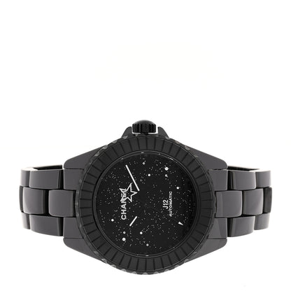 Chanel Stainless Steel Ceramic Diamond 38mm J12 Interstellar Automatic Watch Black 2 of 4