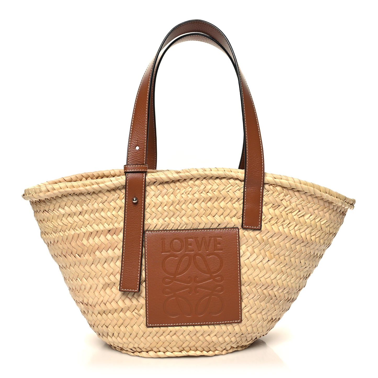 Raffia Basket Tote Bag Natural Tan