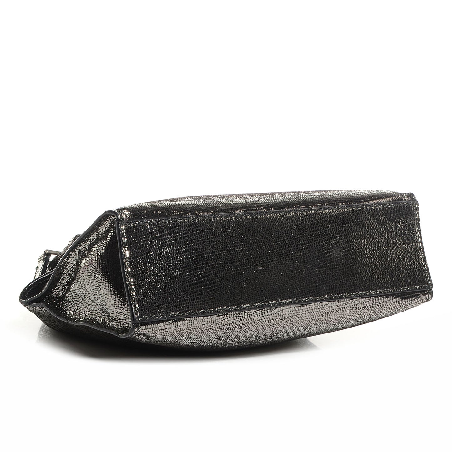 Textured Leather De Manta Cosmetic Case Silver