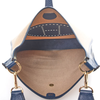 Hermes Toile Ardennes Evelyne GM Brighton Bleu 5 of 8