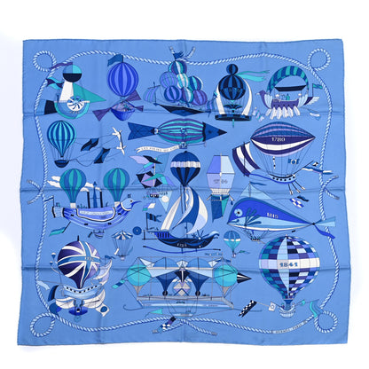 Hermes Silk Les Folies Du Ciel Scarf 90 1 of 5