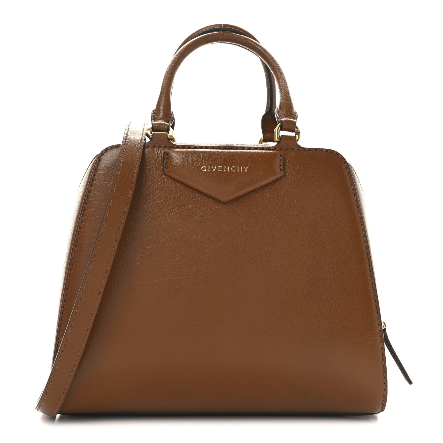 Tumbled Buffalo Mini Antigona Cube Bag Soft Tan