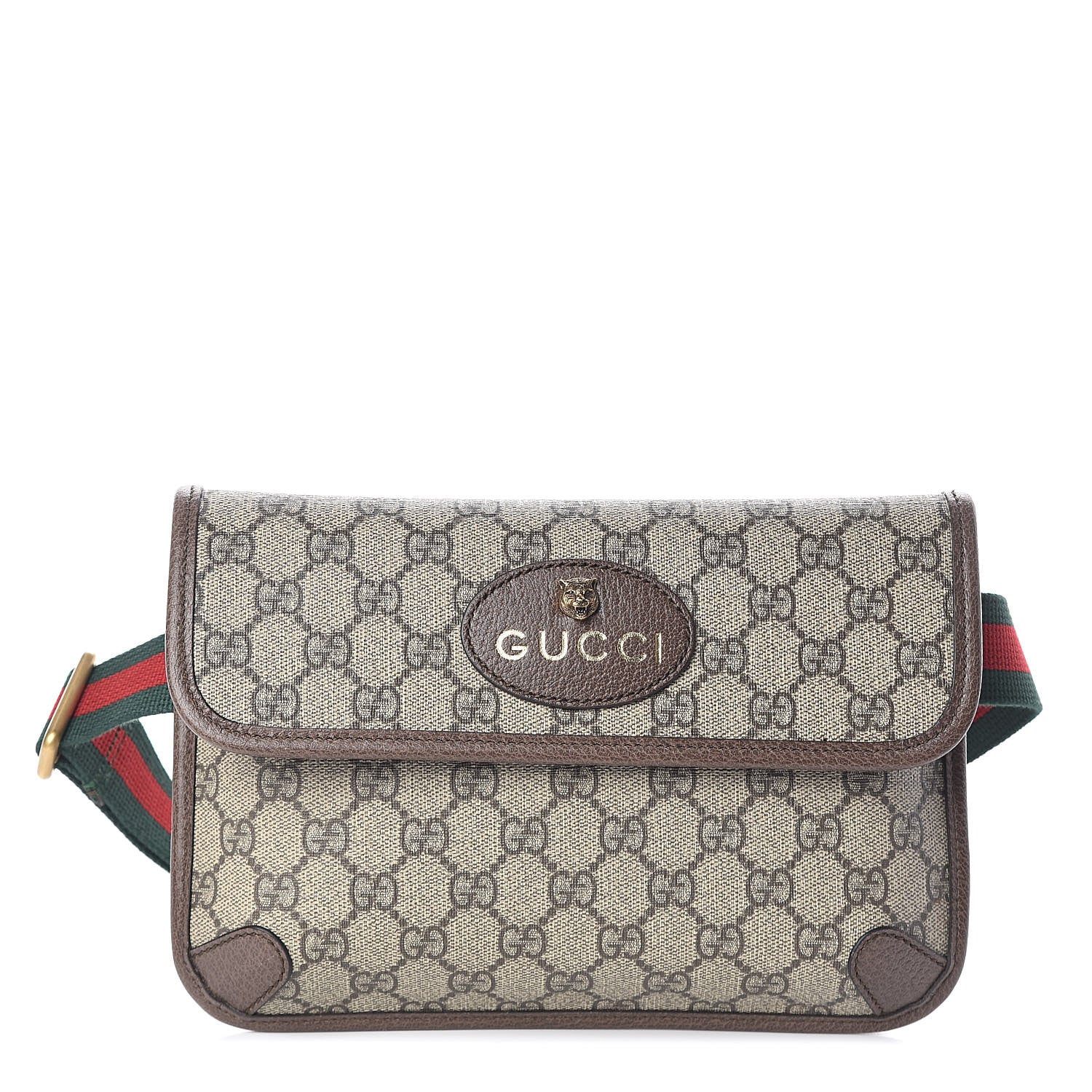 Gucci GG Supreme Monogram Neo Vintage Web Belt Bag Brown 1 of 10