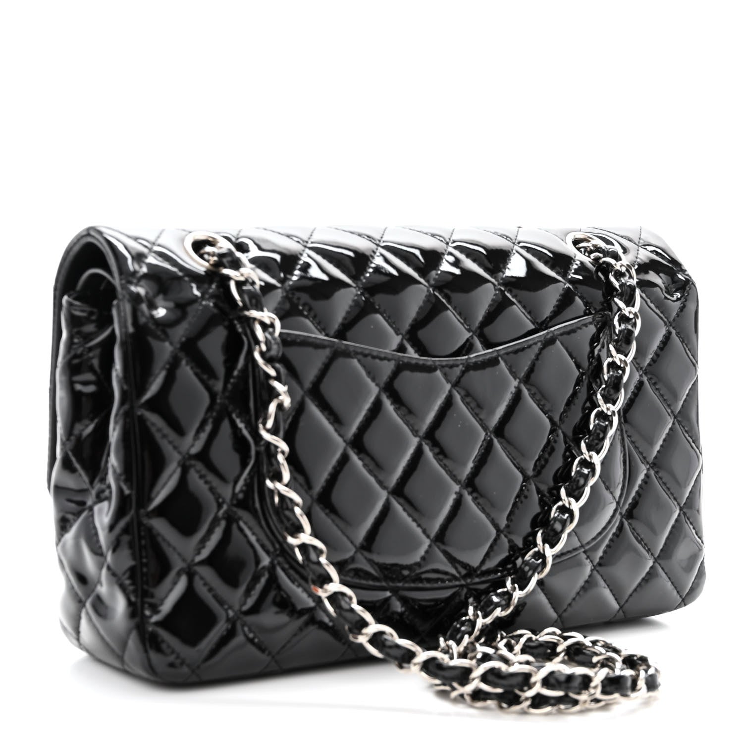 Chanel Patent Quilted Medium Double Flap Black 3 of 11