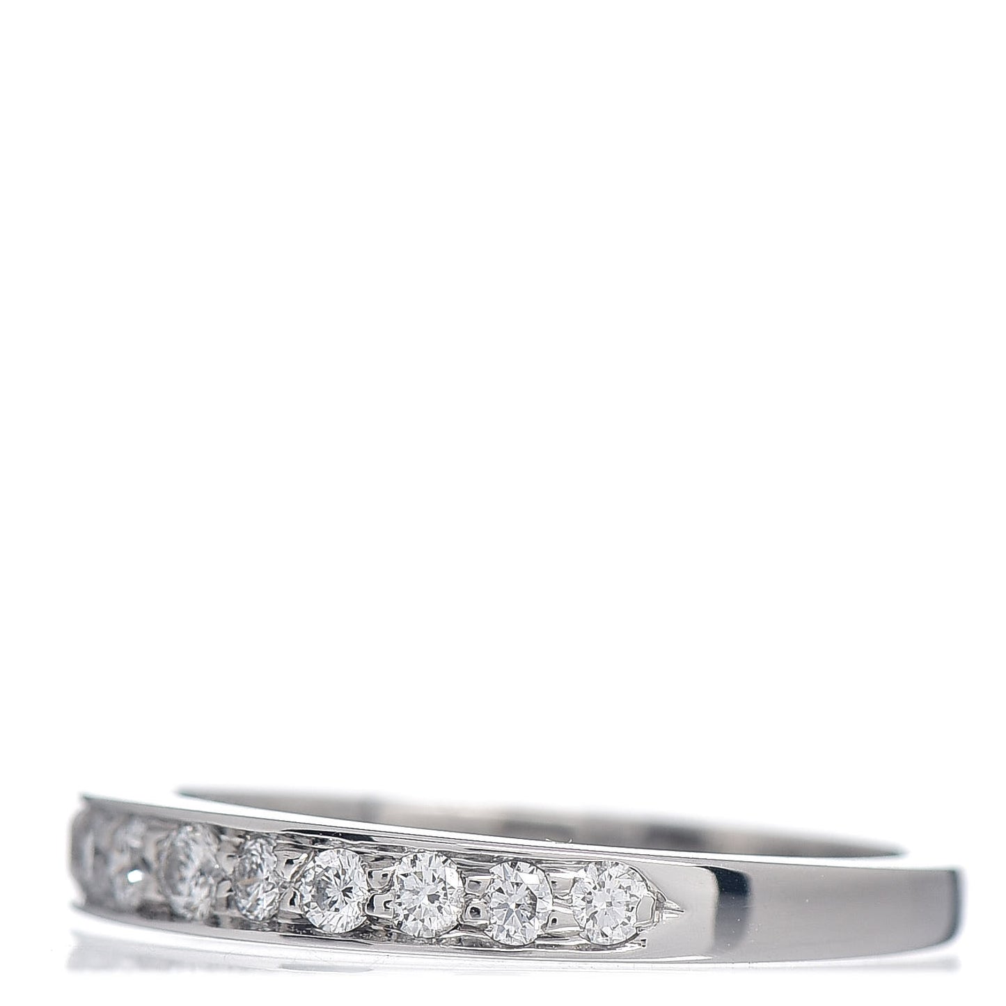 Platinum Diamond .25ctw Half Circle Wedding Band Ring 49 5