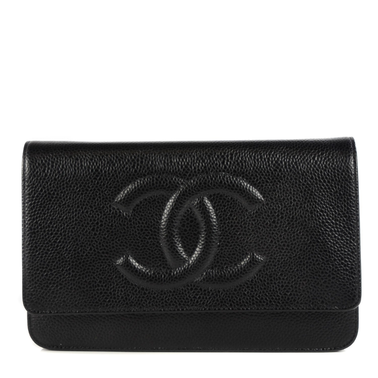 Chanel Caviar Timeless CC Wallet on Chain WOC Black 1 of 9
