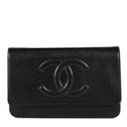 Chanel Caviar Timeless CC Wallet on Chain WOC Black 1 of 9