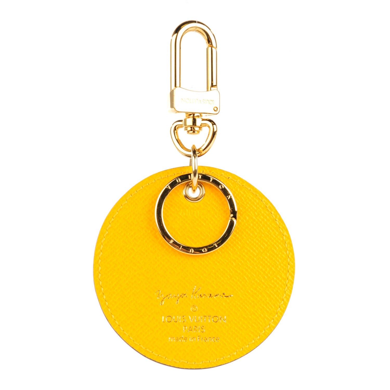 Louis Vuitton Monogram Kusama Town Key Ring Yellow 3 of 6