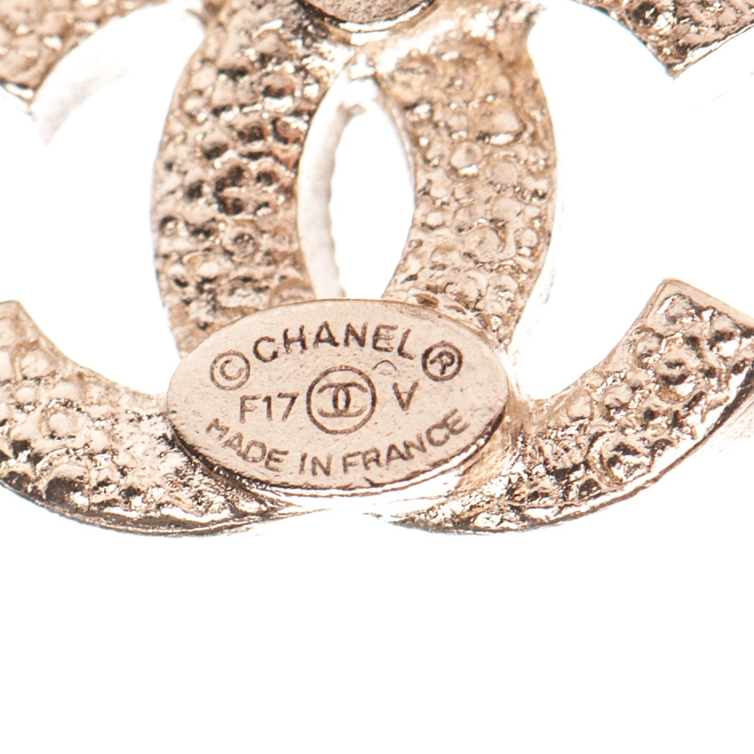 Chanel Crystal CC Earrings Gold 6 of 6