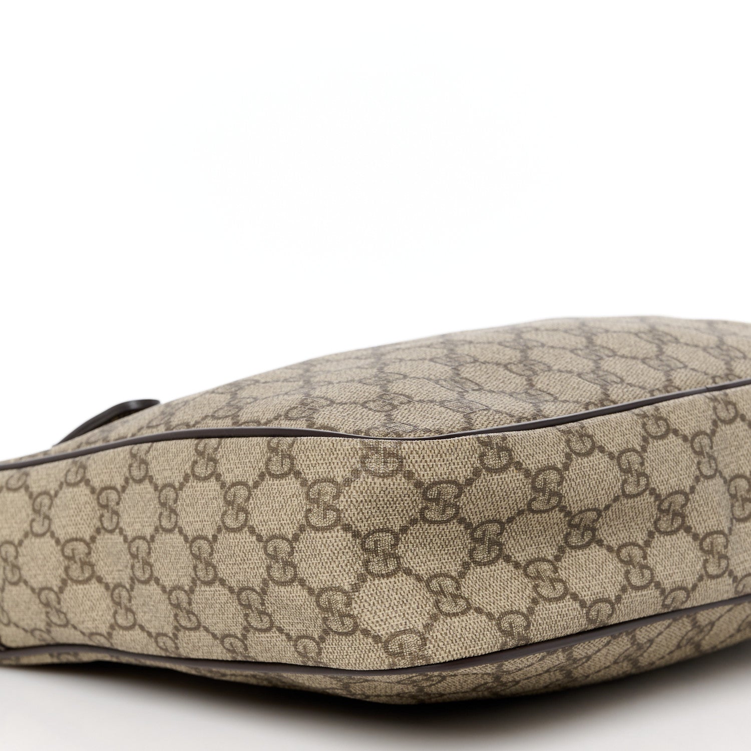 Gucci GG Plus Monogram Selleria Calfskin Medium Messenger Bag Beige Ebony Cocoa Dark Chocolate 10 of 11