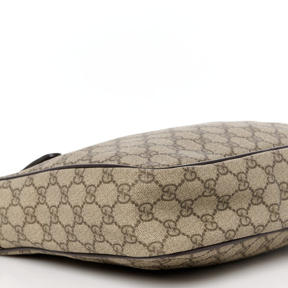 Gucci GG Plus Monogram Selleria Calfskin Medium Messenger Bag Beige Ebony Cocoa Dark Chocolate 10 of 11