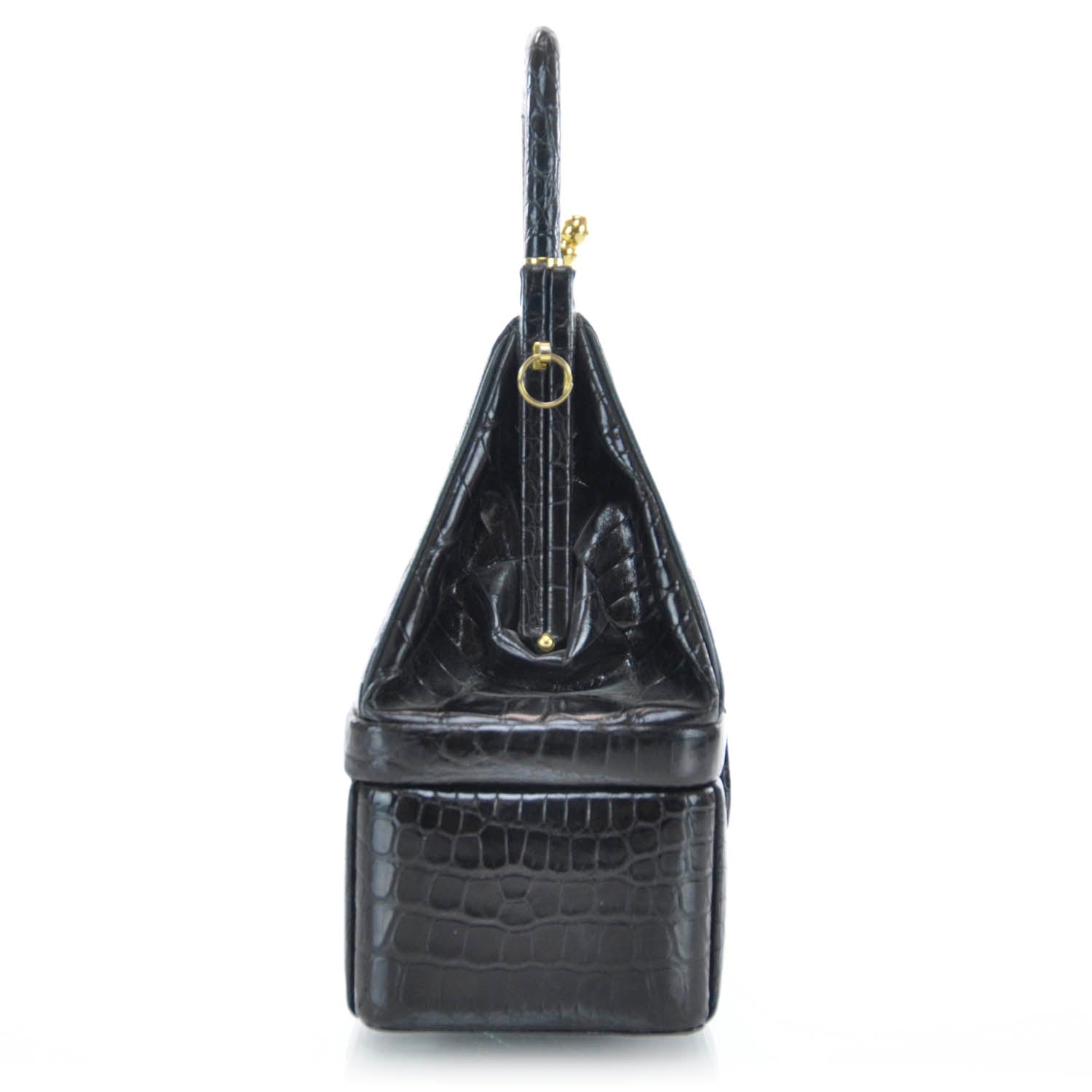 Judith Leiber Crocodile Shoulder Bag Black 3 of 9