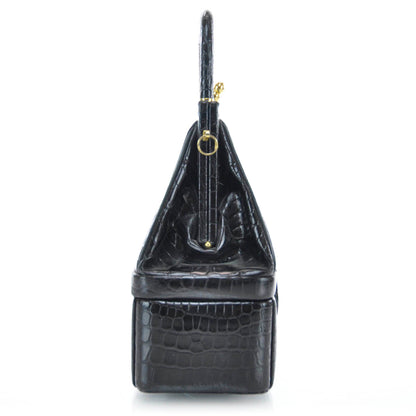 Judith Leiber Crocodile Shoulder Bag Black 3 of 9