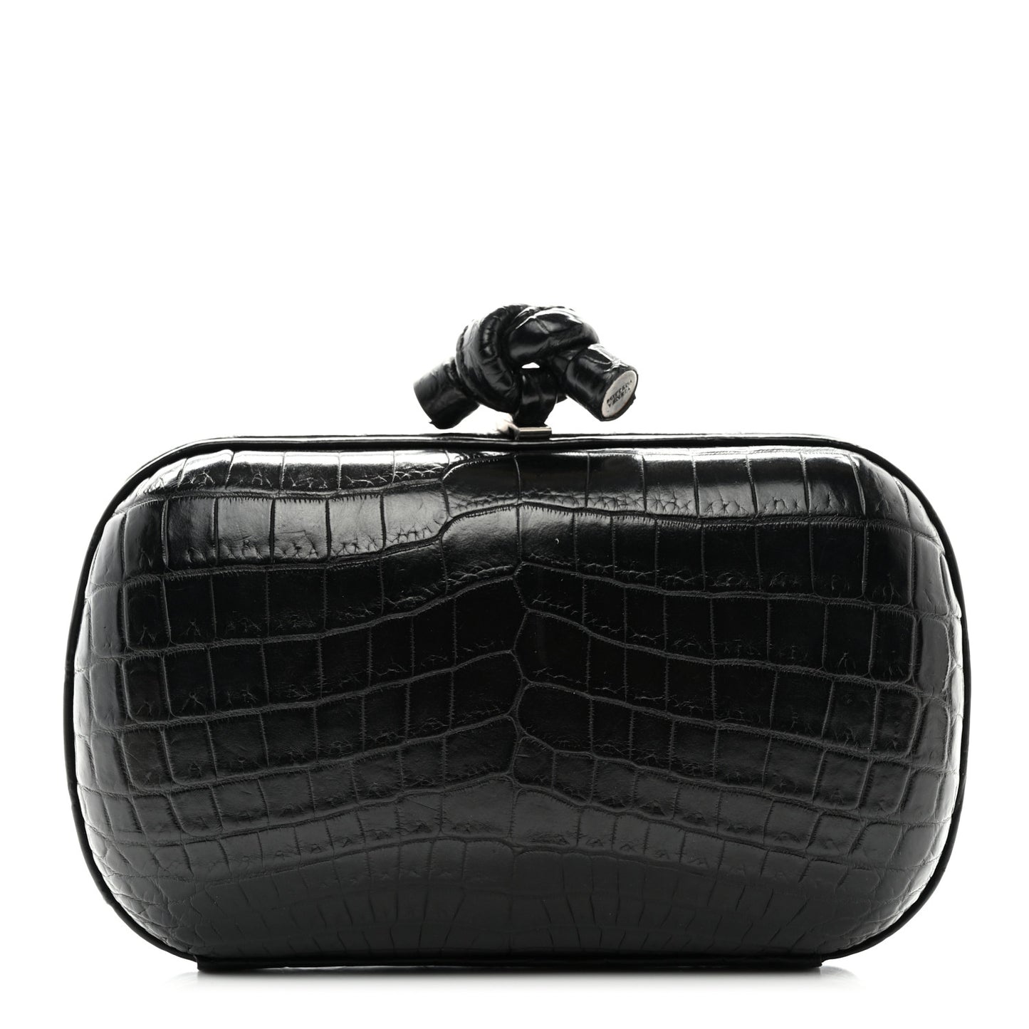 Crocodile Knot Clutch Black