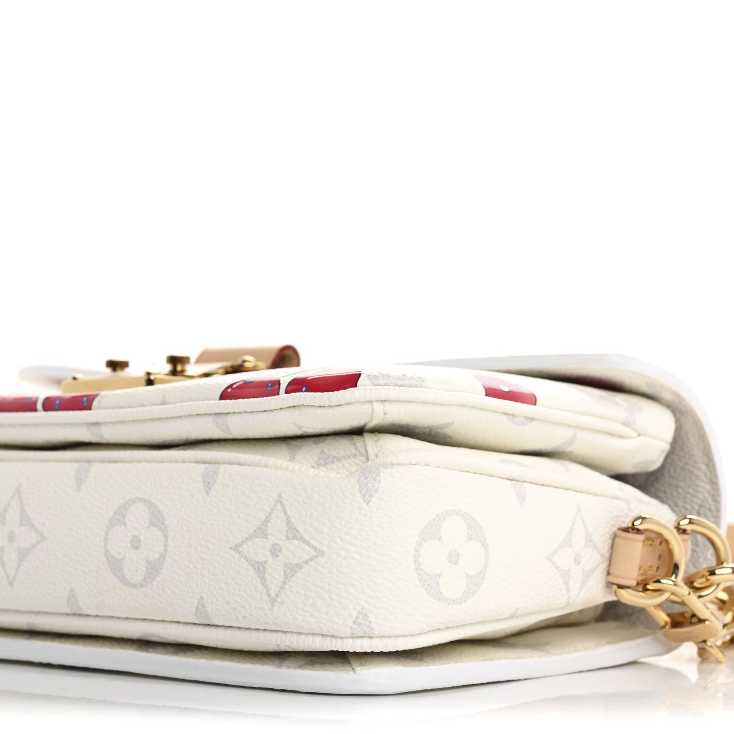 LV X TM Monogram Cerises Pochette Metis East West White