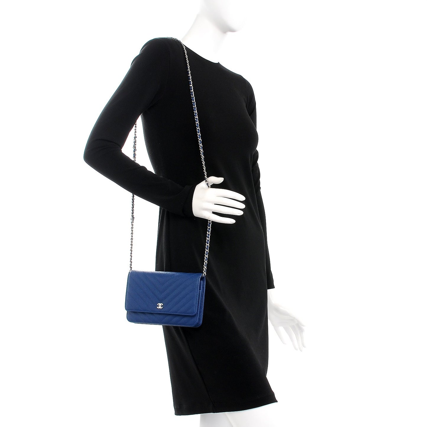 Caviar Chevron Wallet On Chain WOC Navy