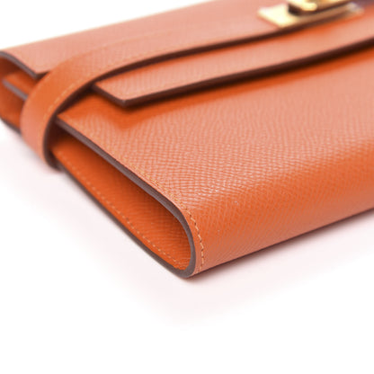 Hermes Epsom Kelly Longue Wallet Orange 7 of 9