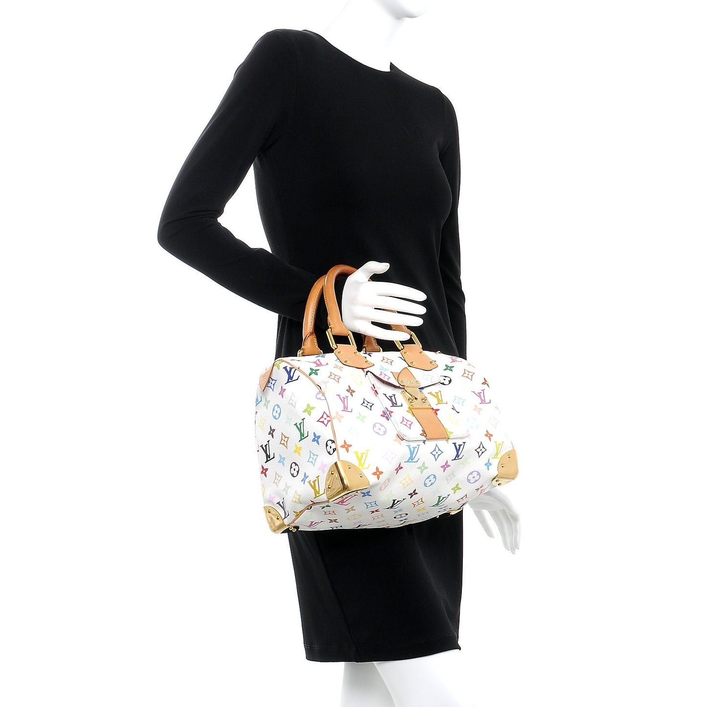Monogram Multicolor Speedy 30 White