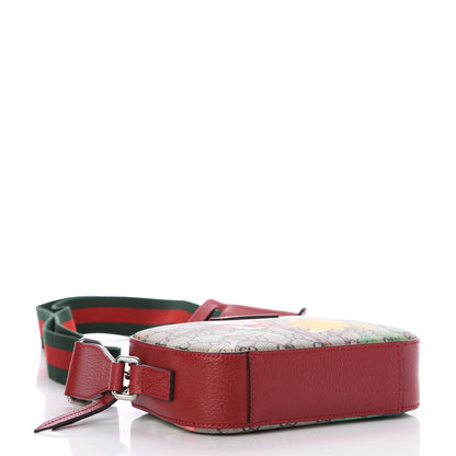 Gucci GG Supreme Monogram Tian Web Small Camera Bag Beige Multicolor Red 4 of 7