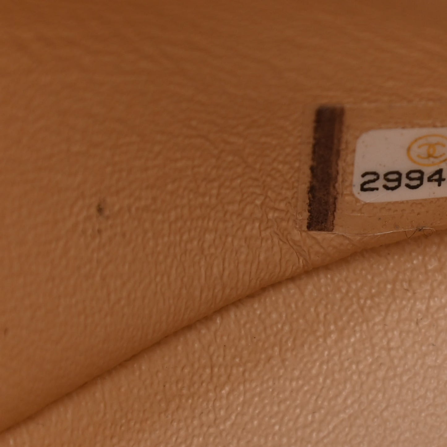 Caviar Quilted Jumbo Double Flap Beige