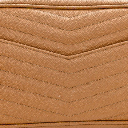 Saint Laurent Grain De Poudre Matelasse Monogram Mini Lou Camera Bag Dark Natural 12 of 12
