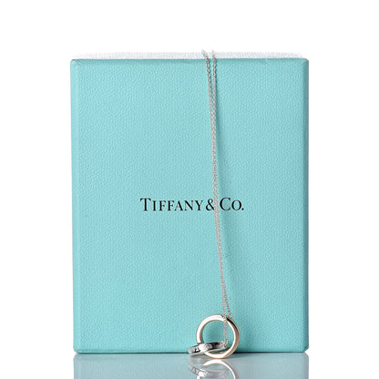 Tiffany Sterling Silver 18K Rose Gold 1837 Interlocking Circles Pendant Necklace 7 of 7