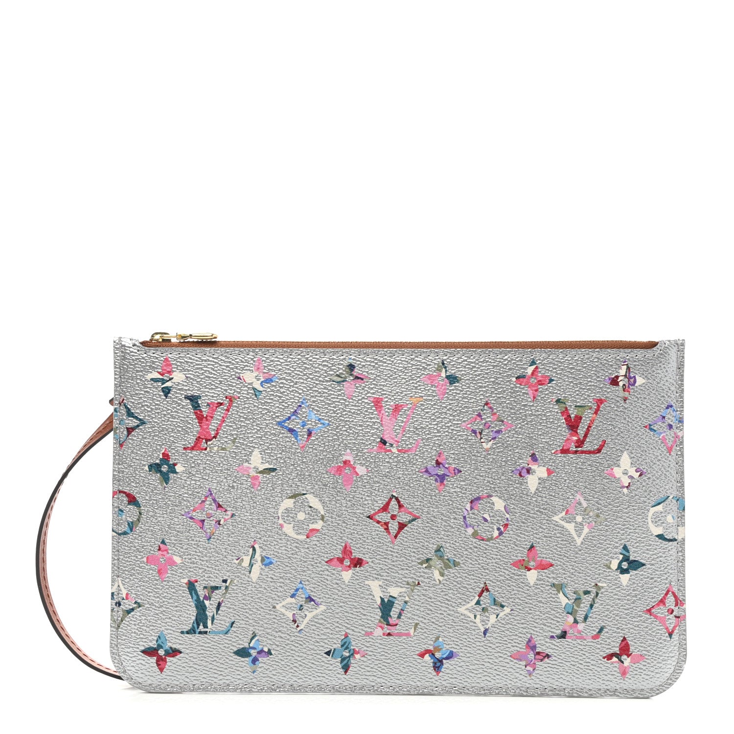 Louis Vuitton Metallic Monogram LV Garden Neverfull MM GM Pochette Silver 1 of 6