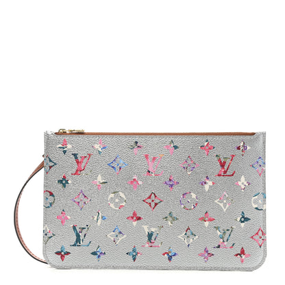 Louis Vuitton Metallic Monogram LV Garden Neverfull MM GM Pochette Silver 1 of 6