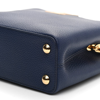 Louis Vuitton Taurillon Capucines BB Bleu de France Blue 9 of 10