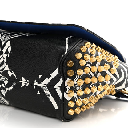 MCM Striped Visetos Funky Zebra Stud Keana Boston Black Blue 9 of 12