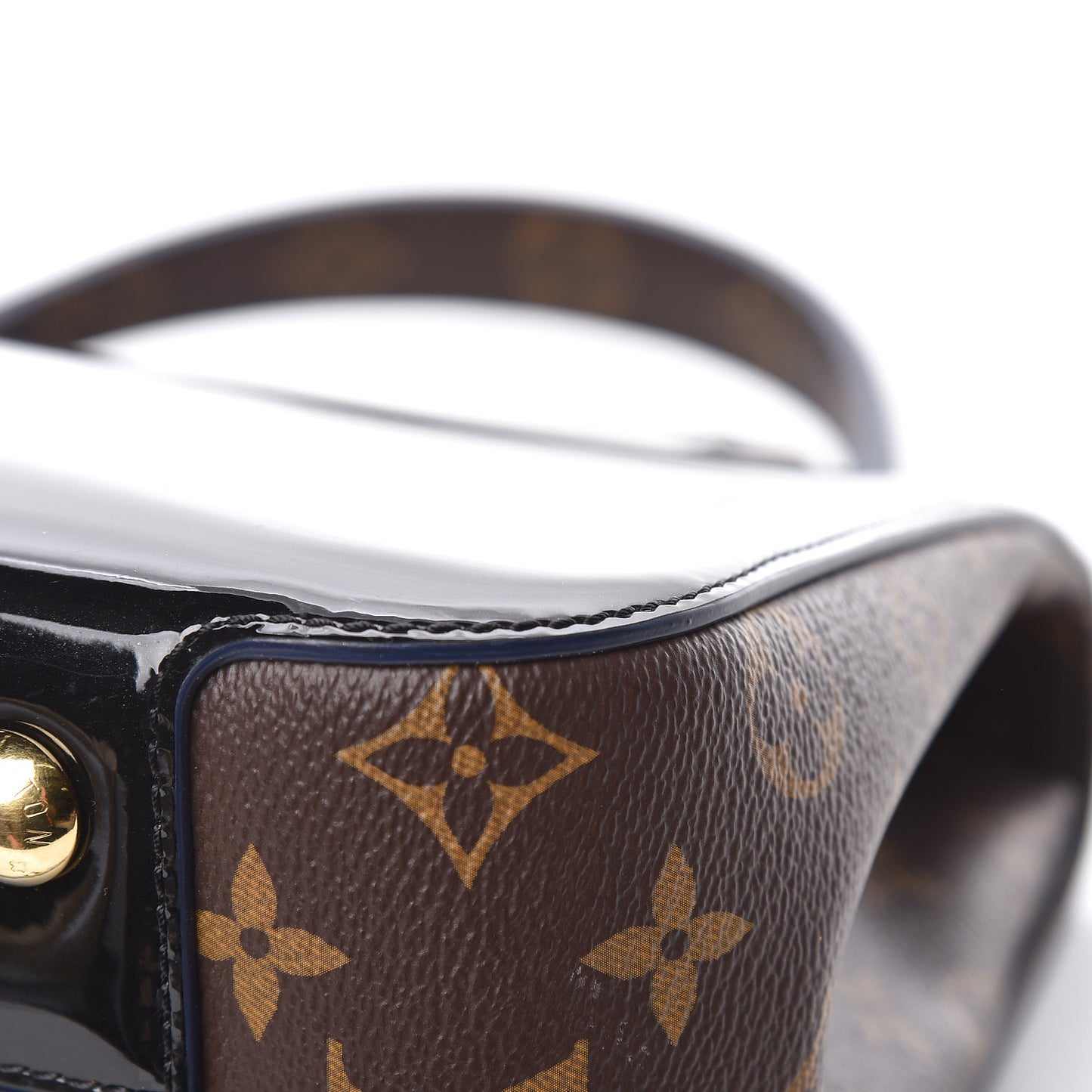 Patent Calfskin Monogram Cherrywood PM Black