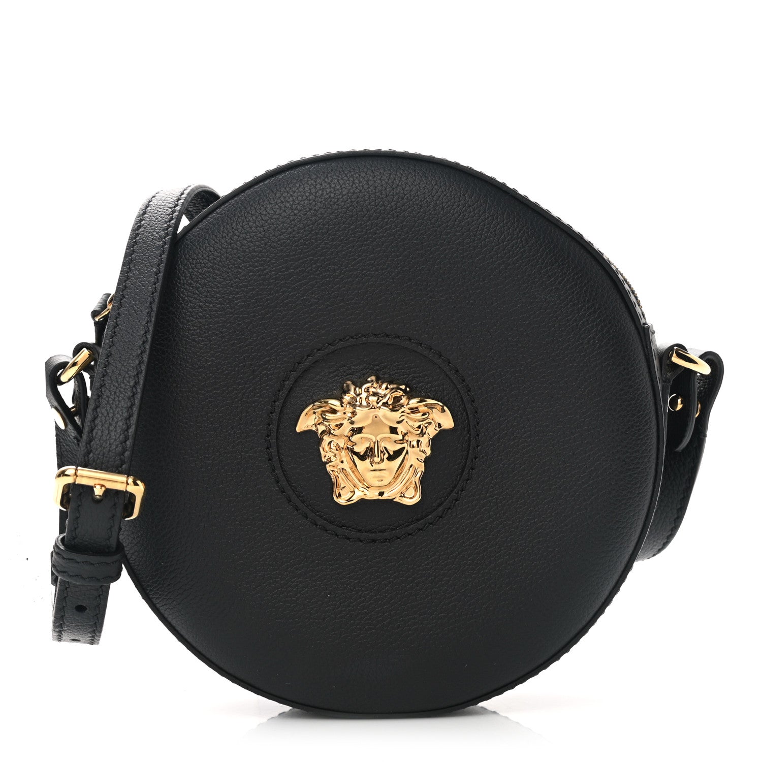 Versace Calfskin La Medusa Round Camera Bag Black 1 of 9